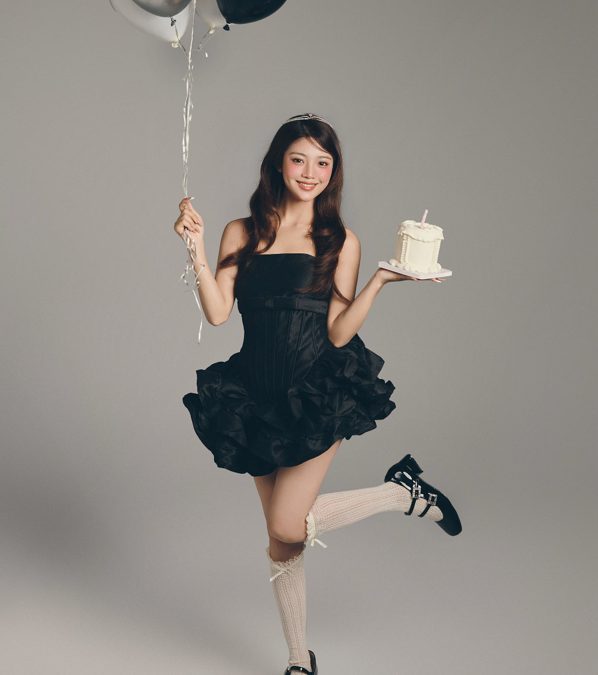 Tube Black Dress + Shorts (XS-S)