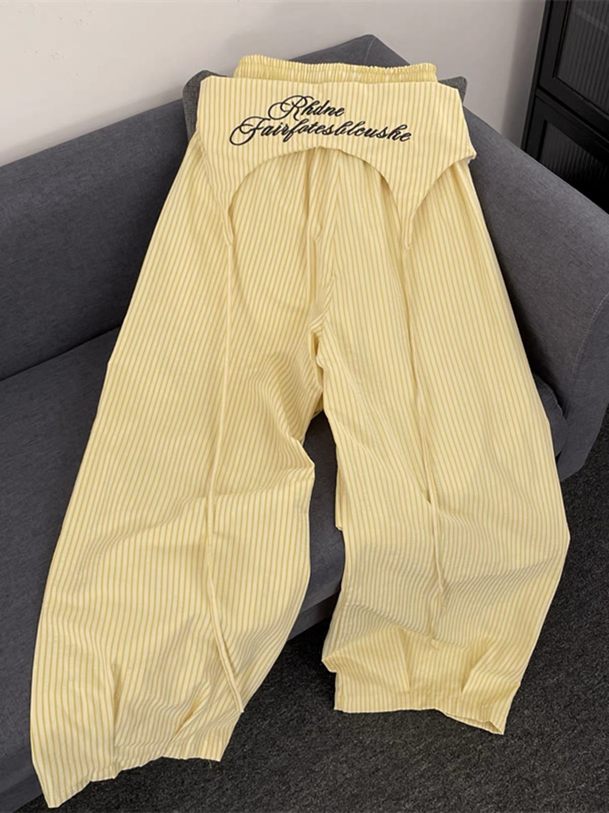 Yellow Stripe Long Pants