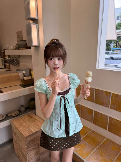 Mint Mix Chocolate Top (S)