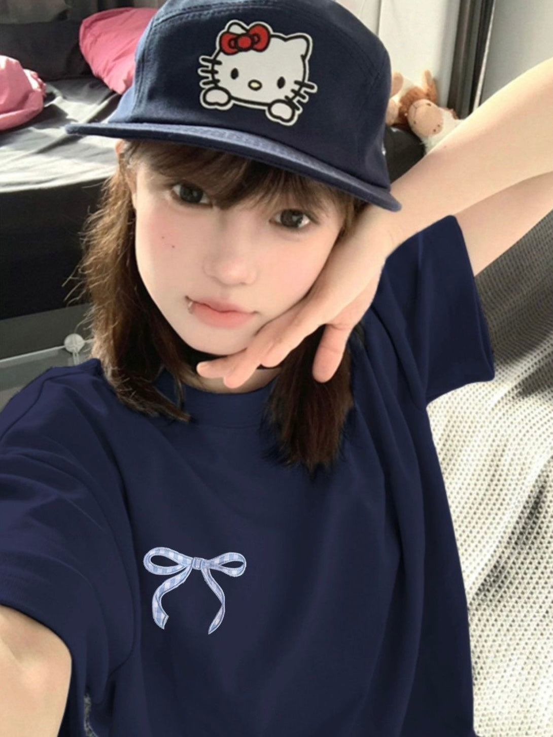 Blue Ribbon Navy Tee Shirt Top