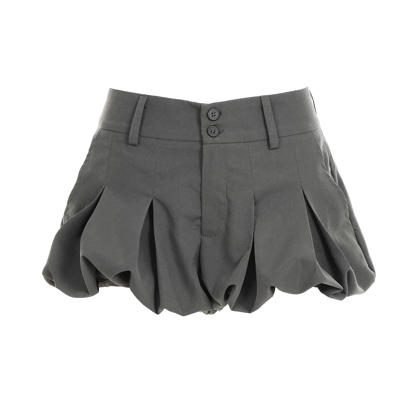 Lantern Middle Waist Mini Short (Brown, Dark Grey)