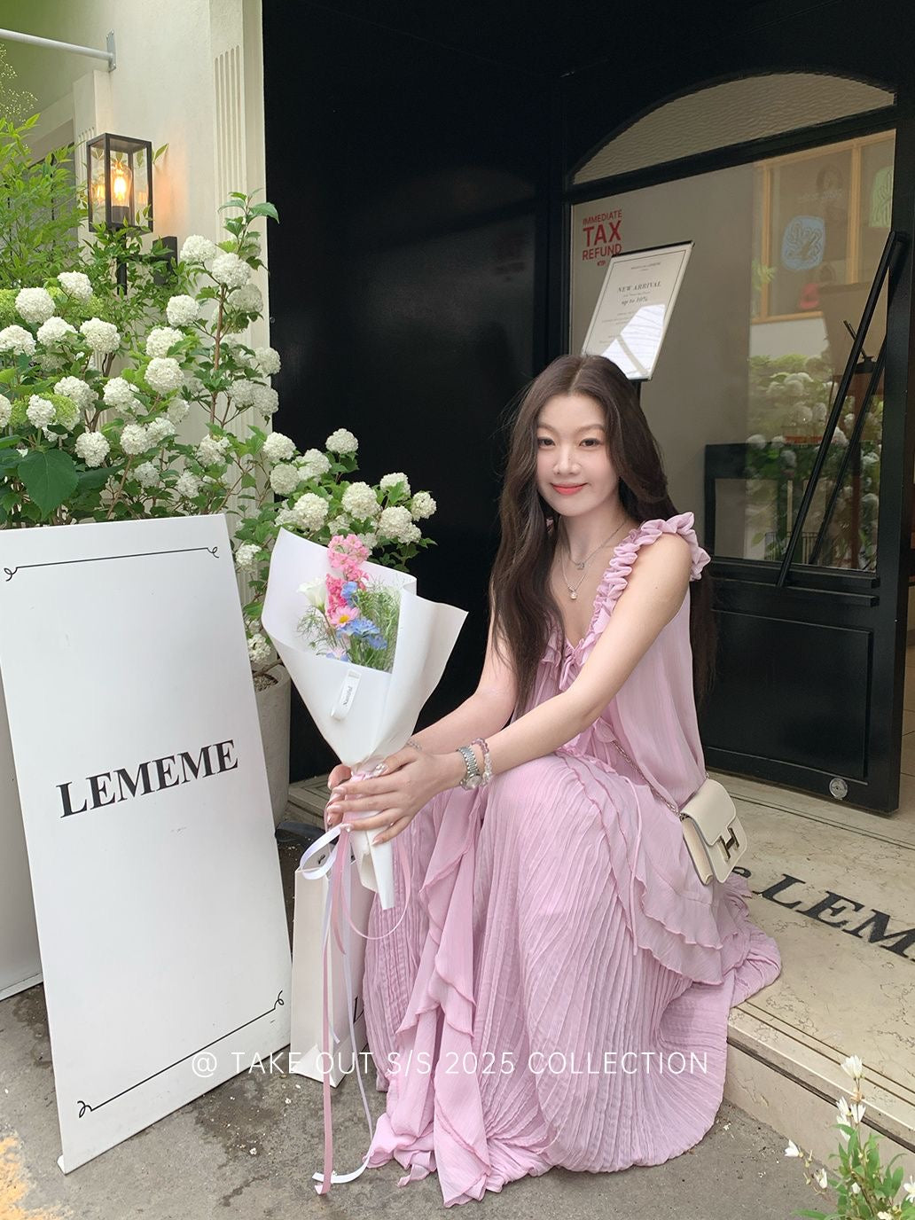 Purple Chiffon Dress