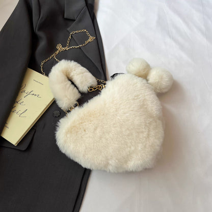 Furry Heart Bag
