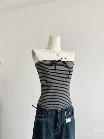 Black Stripe Tube Top