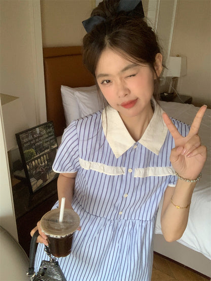 Dolly Stripe Blue Dress
