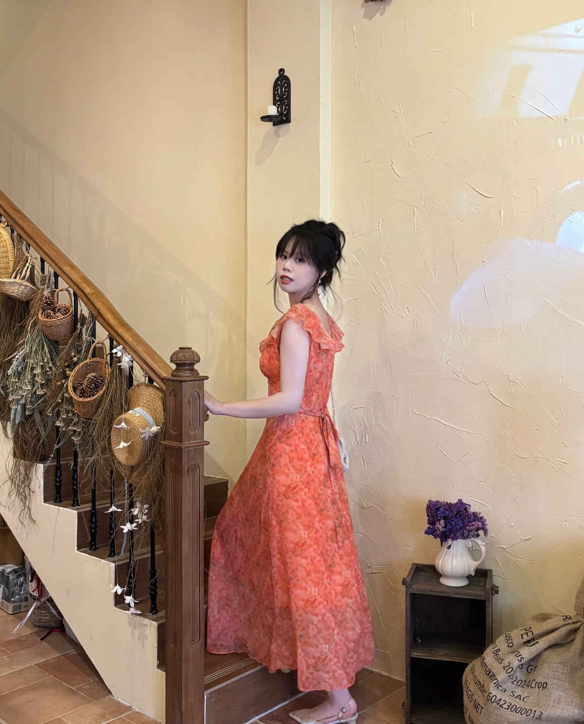 Orange Long Dress