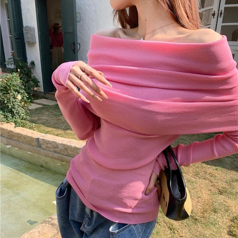 Pink Off Shoulder Top