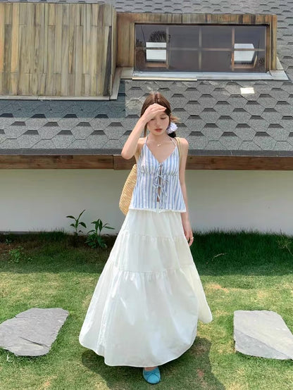 Blue Stripe Strap Top 补货中