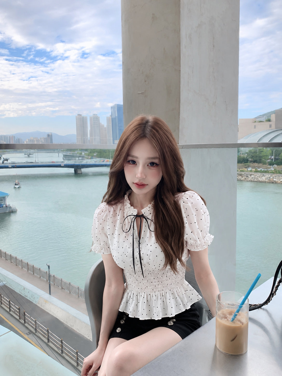Mini Dot White Top