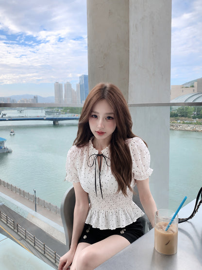 Mini Dot White Top