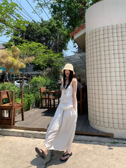 Narra Stripe Top + Long Skirt Two Piece Set