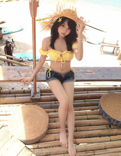 Yellow Bikini BK53 Two Piece Set