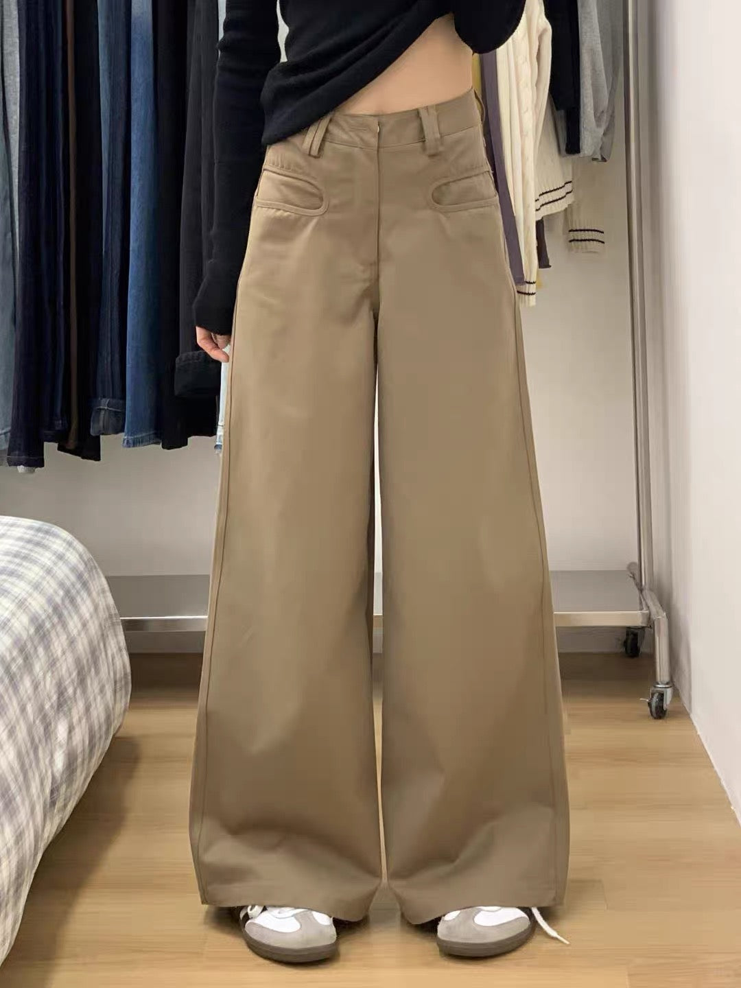 Khaki Denim Long Pants