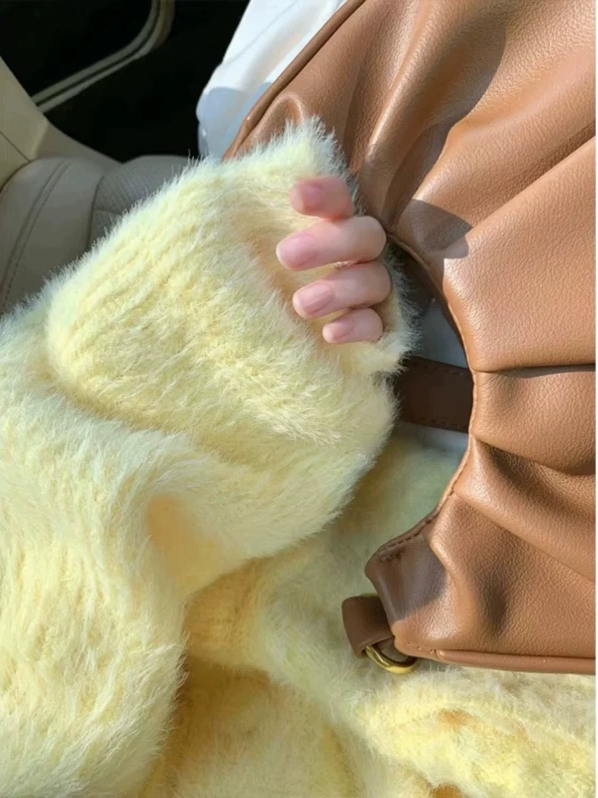 Yellow Fuzzy Cardigan