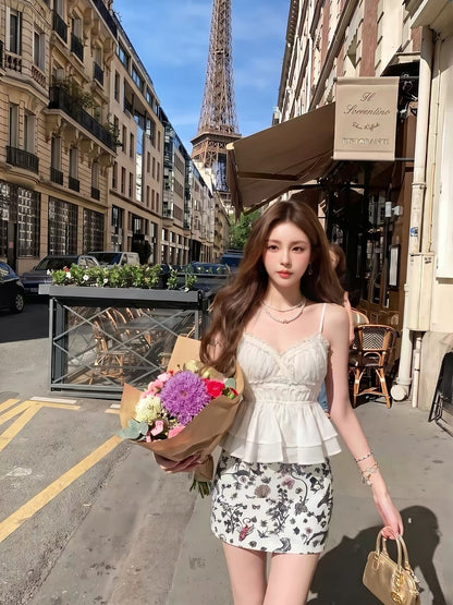 Mix Lace Strap Top