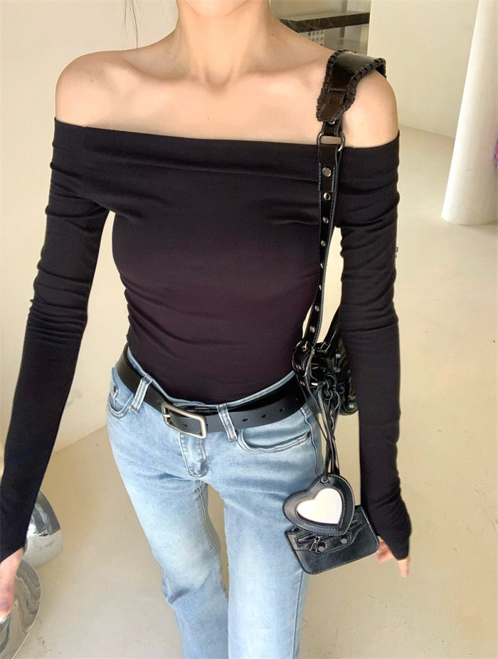 Off Shoulder Long Sleeve Top