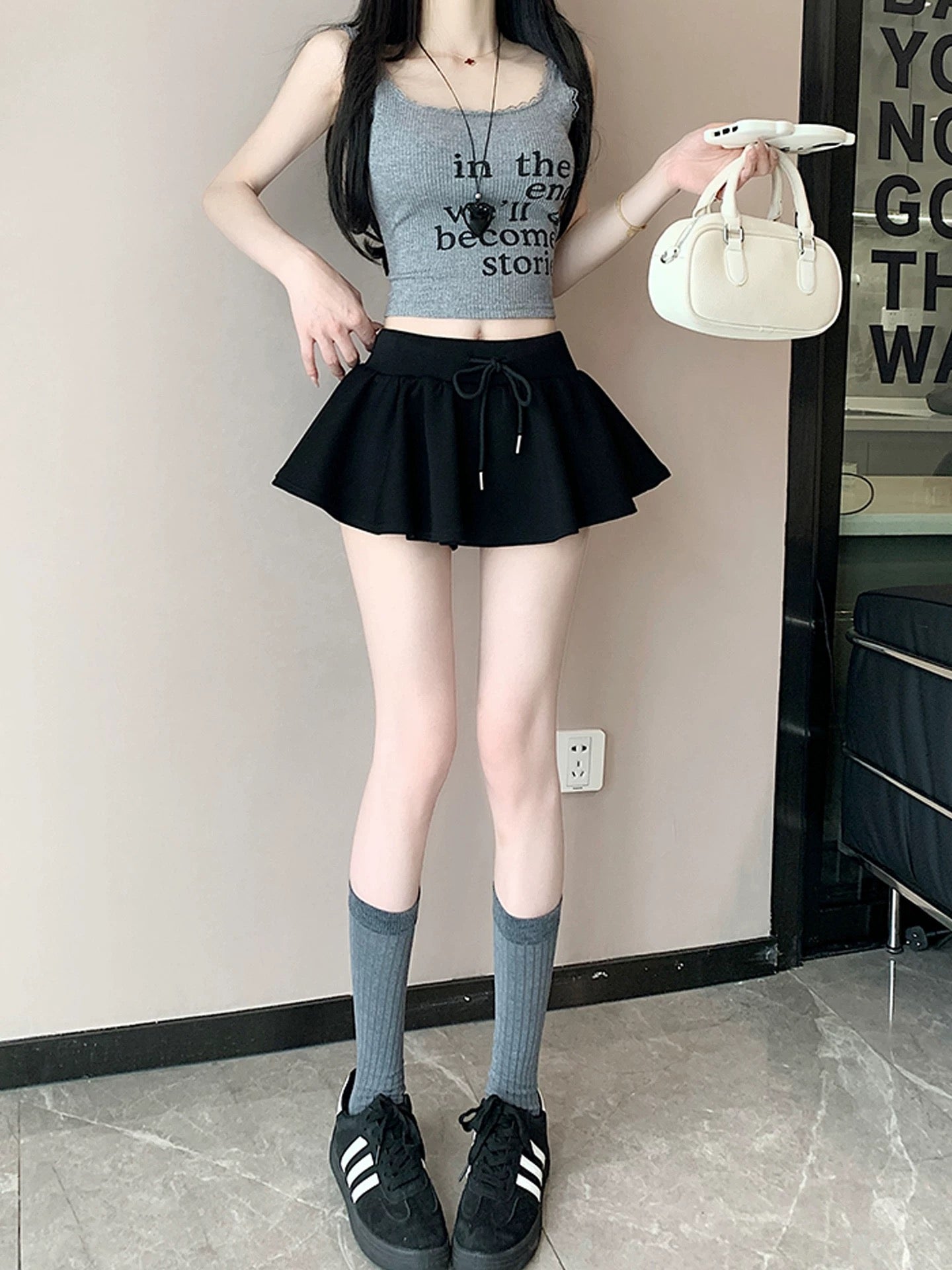 Middle Waist Mini Skirt SK19