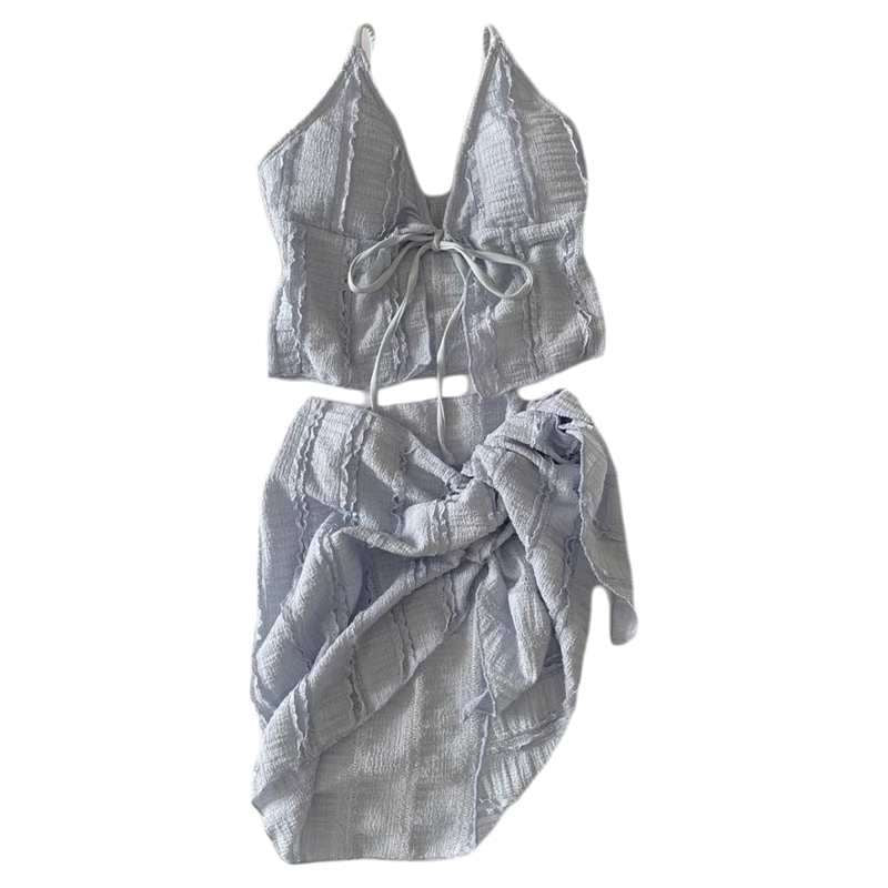 Bikini BK27 Three Piece Set (Blue, Pink, Black)