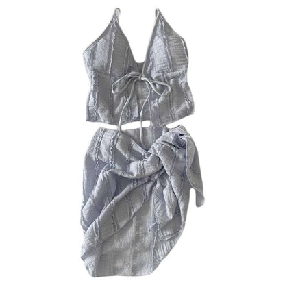 Bikini BK27 Three Piece Set (Blue, Pink, Black)