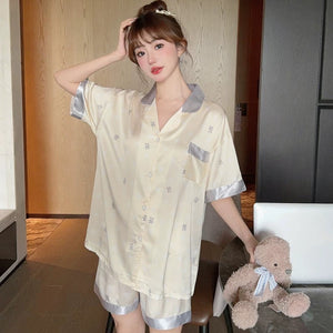 Silky Teddy Homewear Two Pieces Set Pyjamas (M-XL)