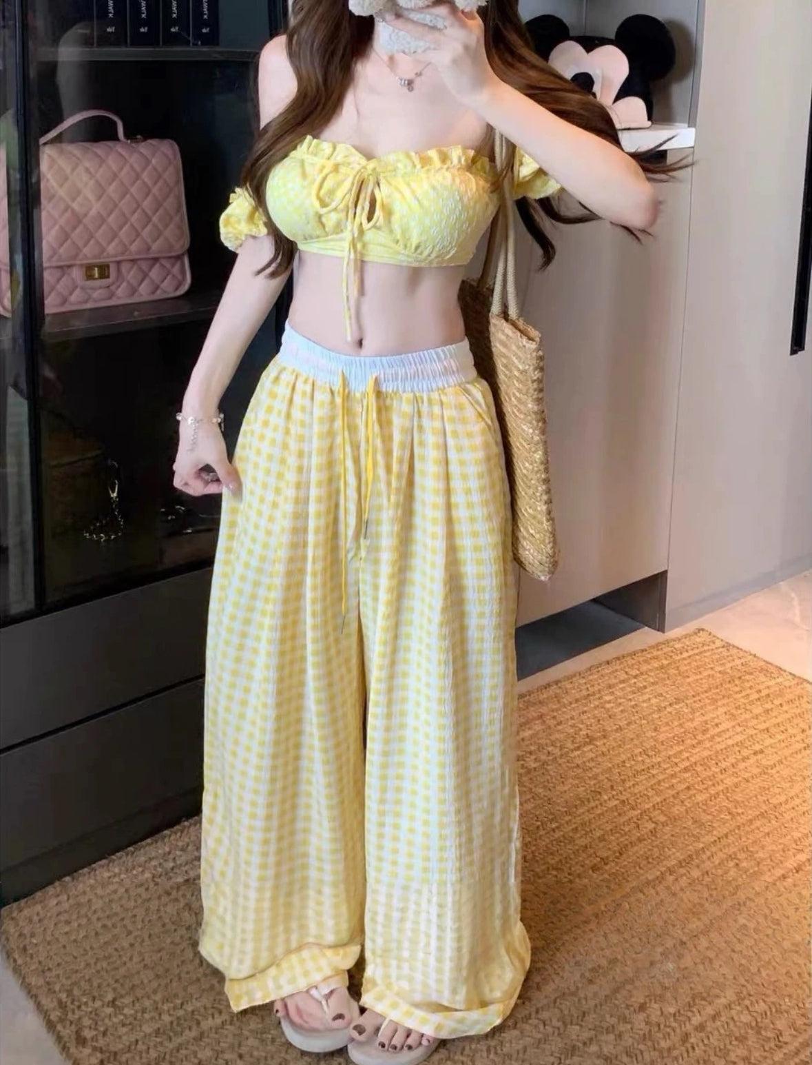 Yellow Bikini BK53 Three Piece Set