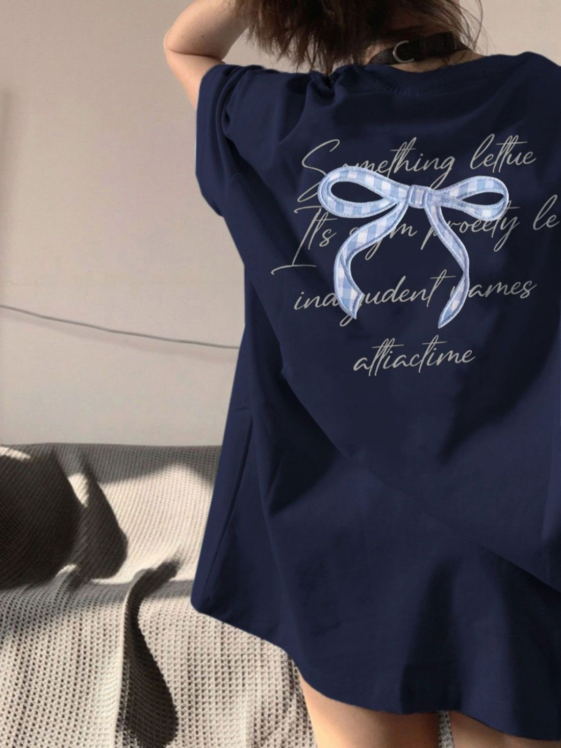Blue Ribbon Navy Tee Shirt Top
