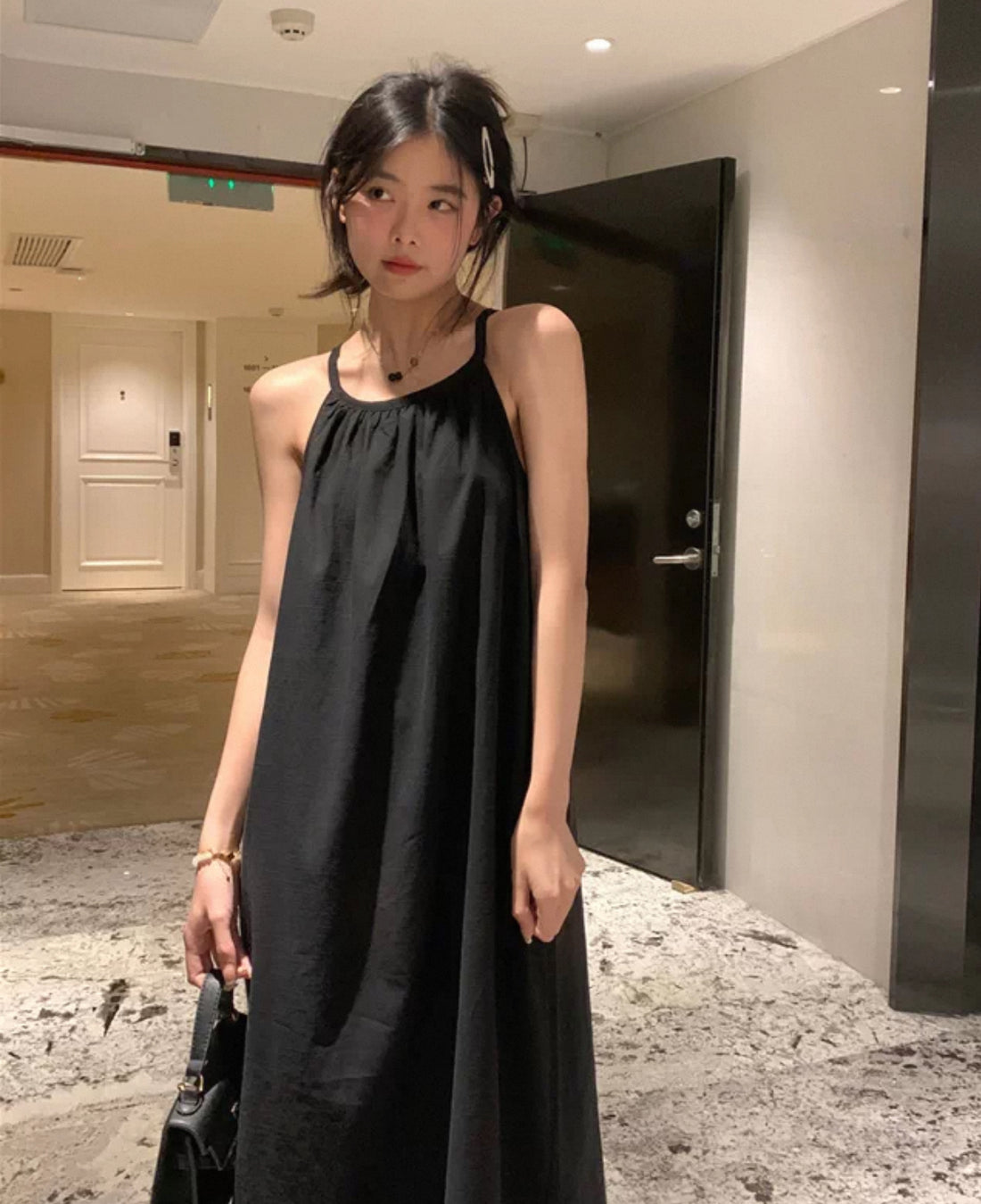 Abby Black Long Dress