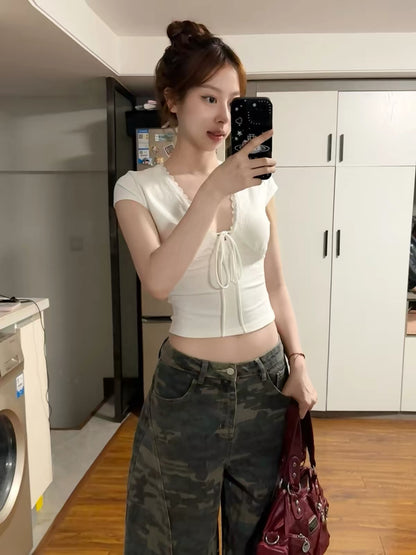 Deep V Collar Top