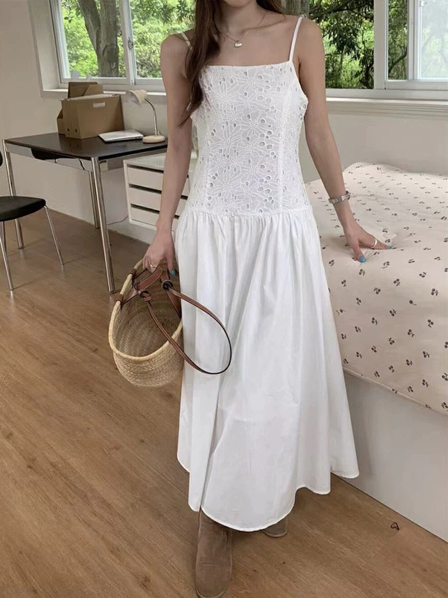 Classic White Strap Dress