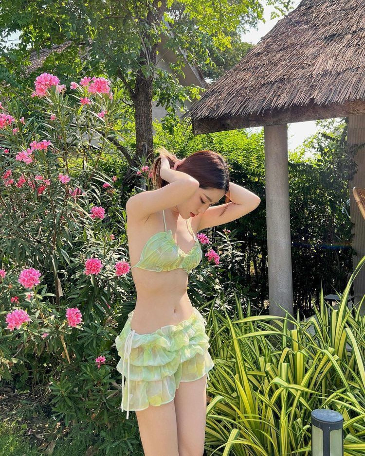 Green Bikini BK35 Three Piece Set