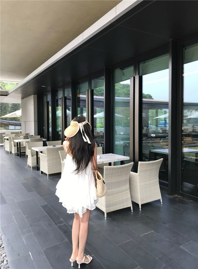 White Strap Dolly Top
