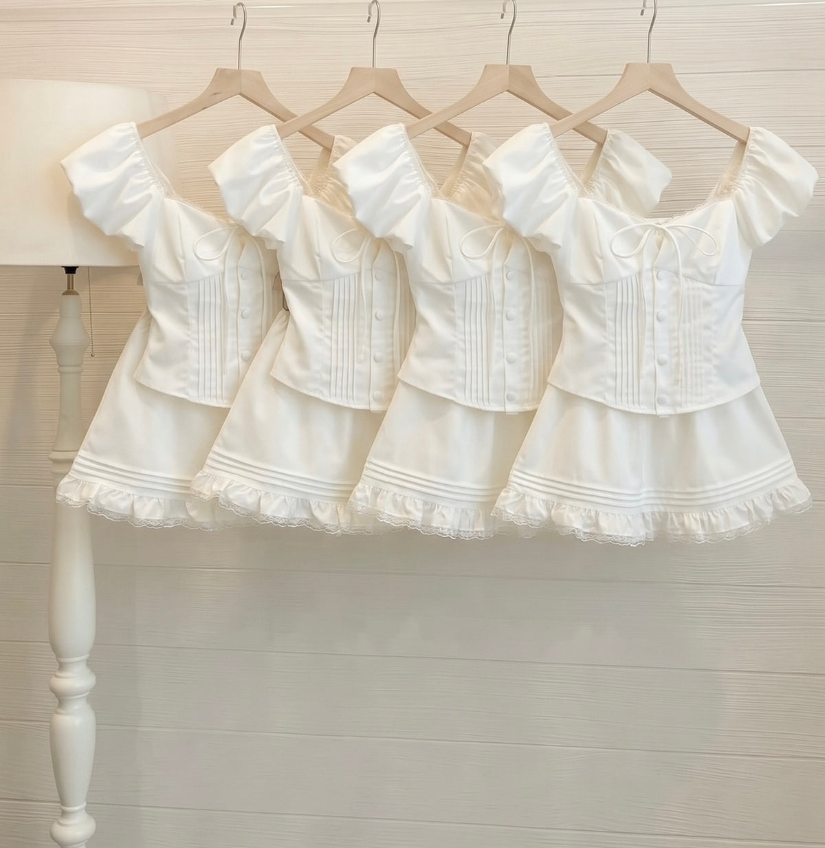 White Top + Skort Two Piece Set (S, M)