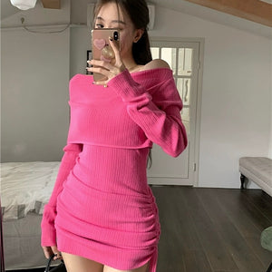 Fion Pink Off Shoulder Dress
