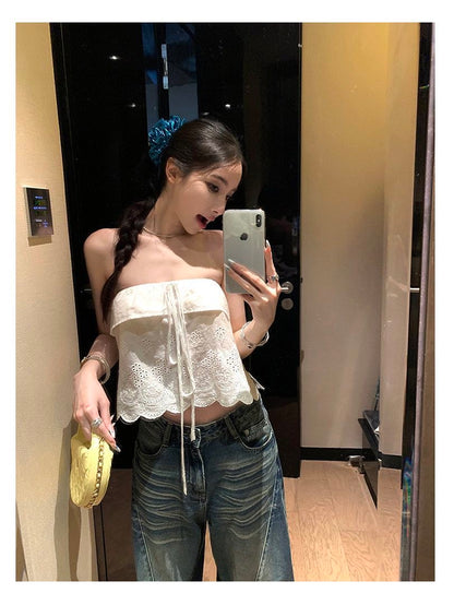 Embroidery Tube Top