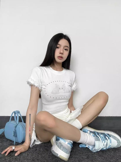Bunnies Twin White Top