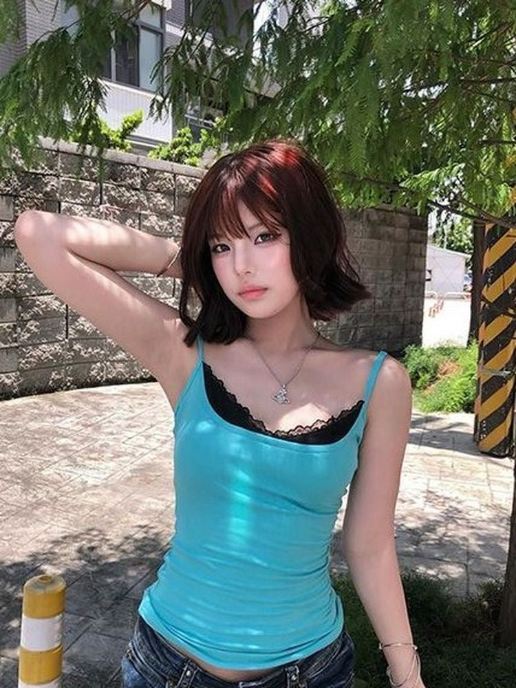 Mix Laces Strap Top