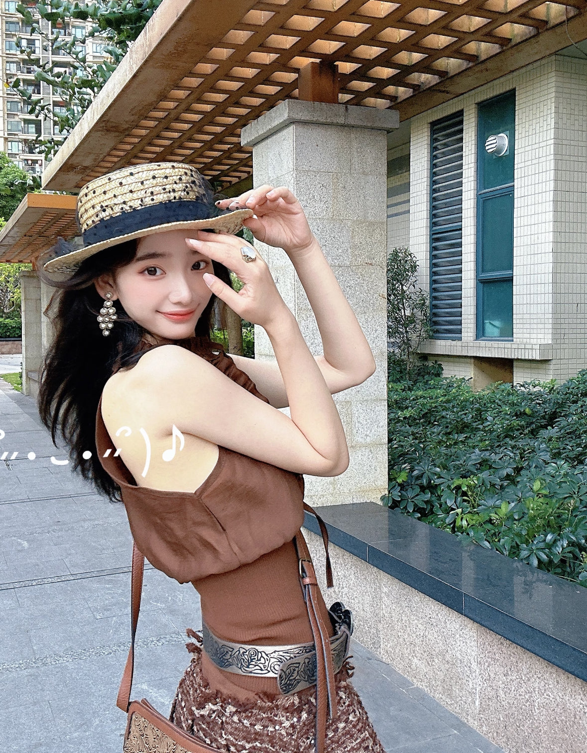 Sleeveless Chocolate Top