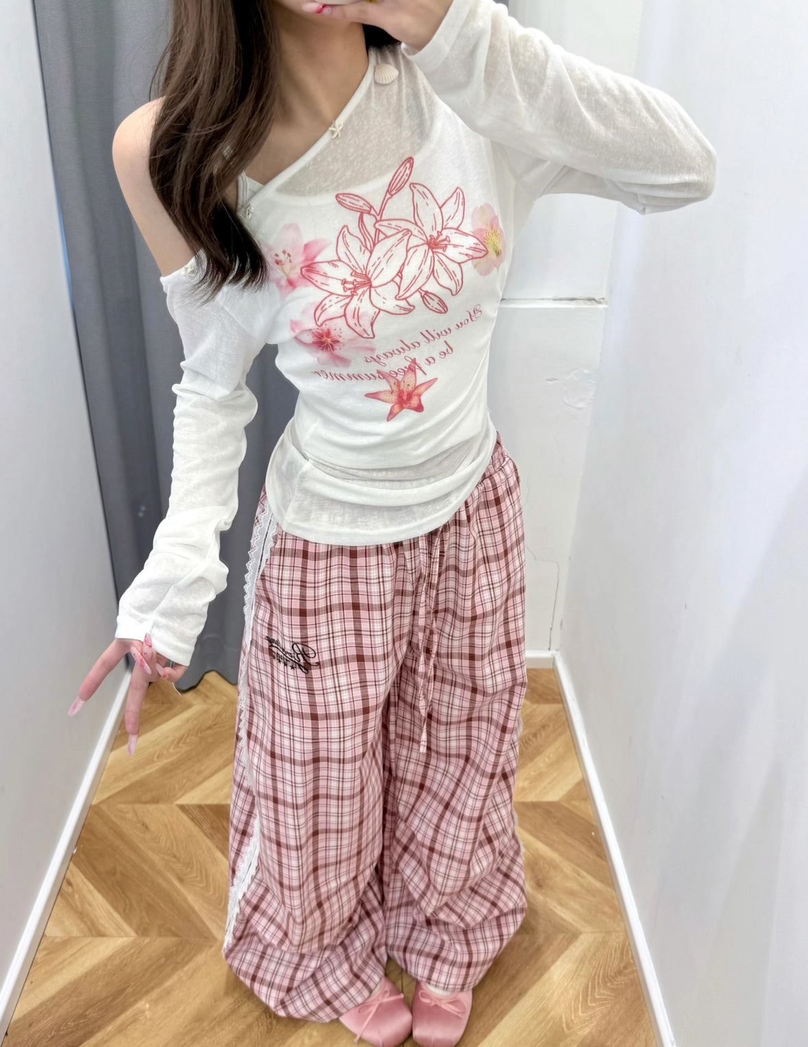 Oversized Thin Long Sleeve Top (C)