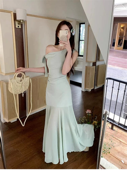 Mint Green Mix Mesh Dress (S, M, L)