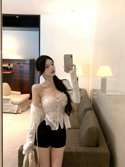Lacey Beige Tube Top