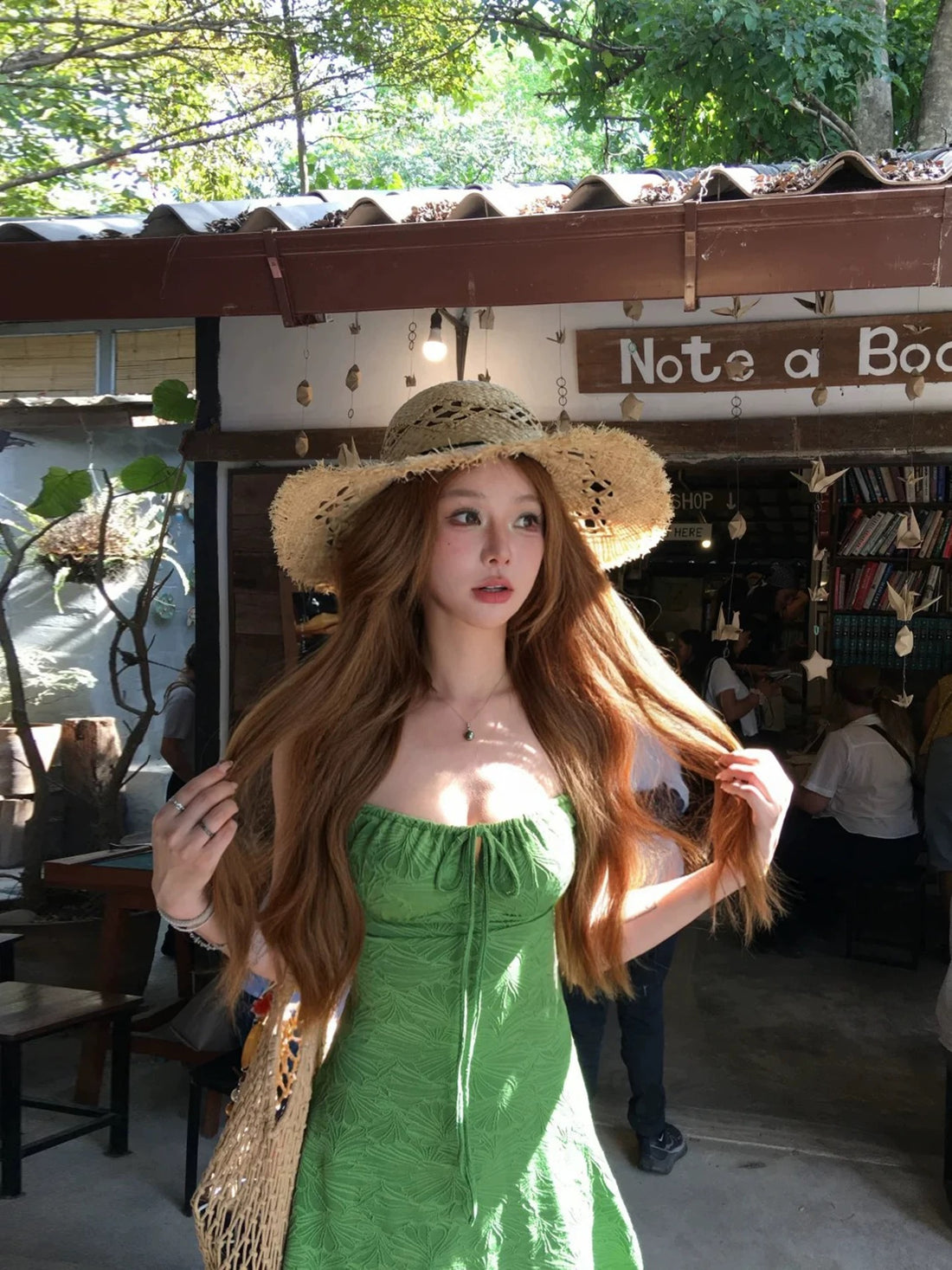 Green Strap Mini Dress (S)