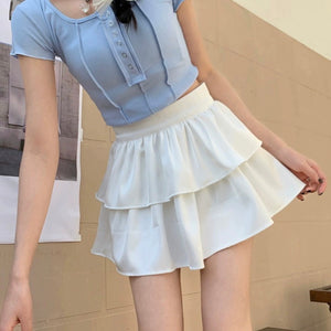 Two Layered Chiffon Skirt Short