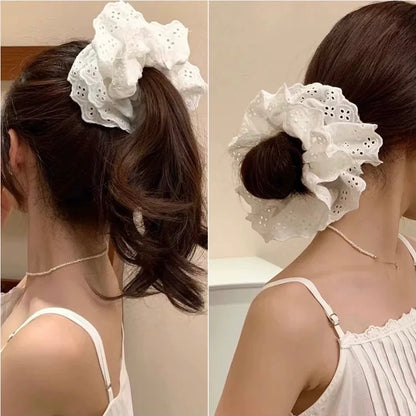 Korean White Hair Rubberband