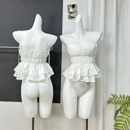 Mix Lace Strap Top
