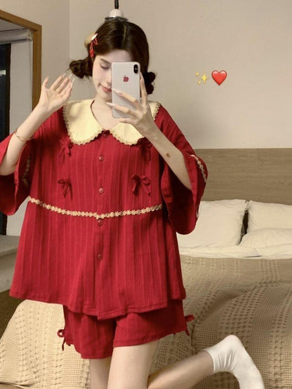 Dolly Red Short Homewear Two Pieces Set Pyjamas