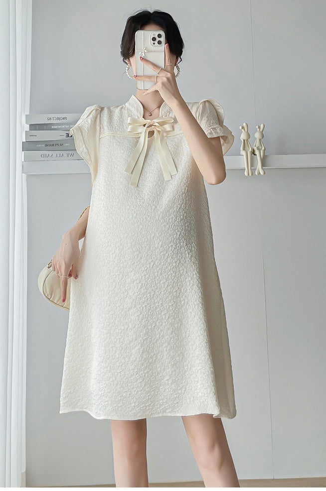 Cream Plus Size Cheongsam Dress (L, XL)