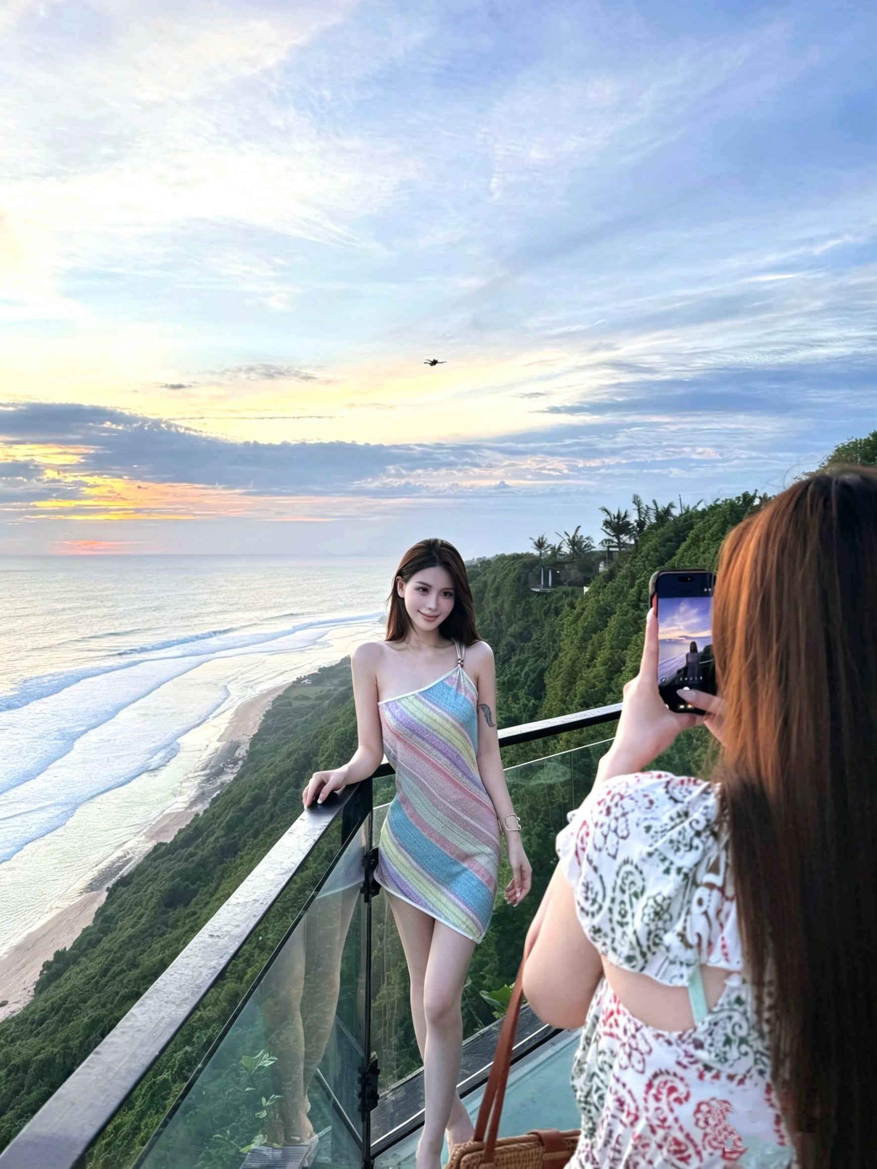 Rainbow Side Strap Dress
