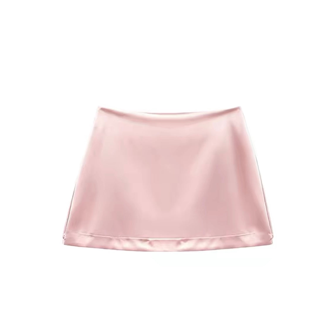 Middle Low Waist Satin Mini Skirt SK37