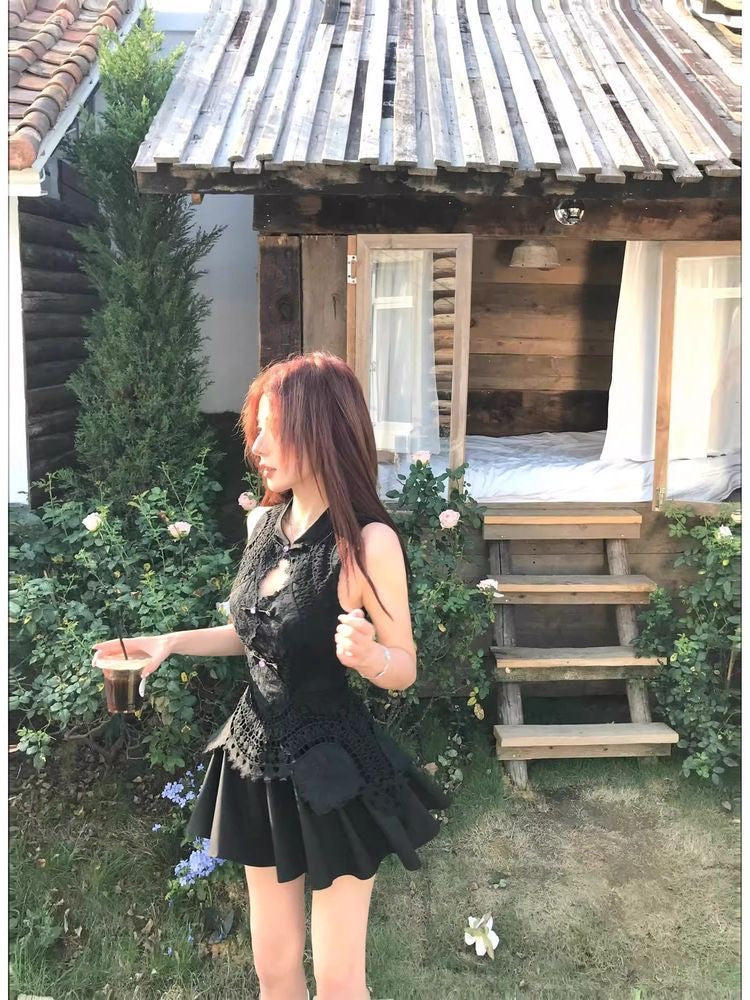 Black Cheongsam CD025 Short Dress