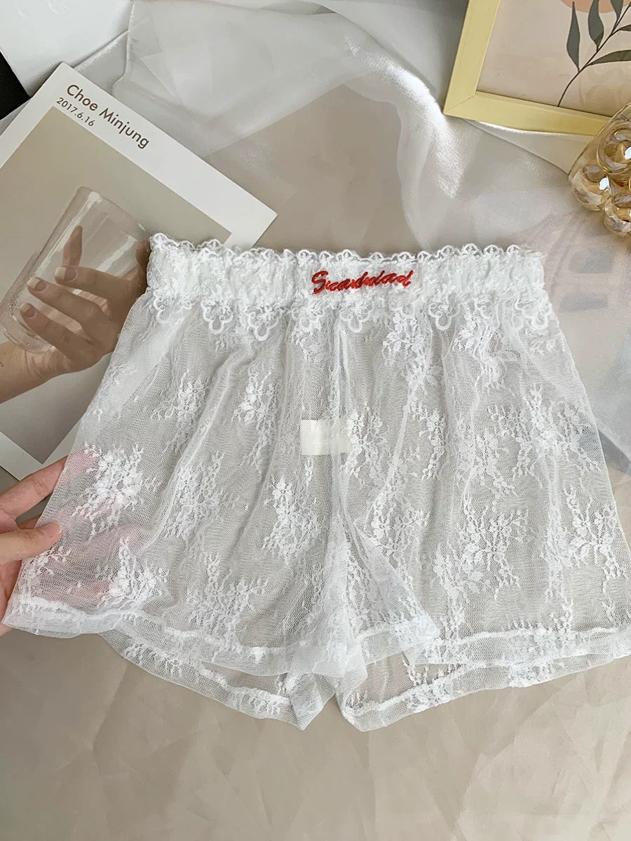 White Laces Inner Shorts